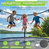 HOMALL Gartentrampolin Kindertrampolin Outdoor-Trampolin Durchmesser: 183/220/290/360 cm, Ø 183 cm, (Durchmesser 183 cm (mit Sicherheitsnetz und Schutzhaube, Tragkraft 50 kg/150 kg, 360°-Sicherheitsnetz, erhältlich in Schwarz/Blau/mehrfarbig) -ostern g... Bild 4