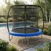 HOMALL Gartentrampolin Kindertrampolin Outdoor-Trampolin Durchmesser: 183/220/290/360 cm, Ø 183 cm, (Durchmesser 183 cm (mit Sicherheitsnetz und Schutzhaube, Tragkraft 50 kg/150 kg, 360°-Sicherheitsnetz, erhältlich in Schwarz/Blau/mehrfarbig) -ostern g... Bild 3