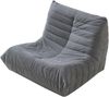 Bodensessel Kodsø 75x90x100 cm Cord Grau [en. casa] Bild 4