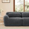 Modulares L-förmiges Sofa 204cm×179cm×73cm mit Plüschbezug – 2-Sitzer, rahmenlos, in Grau Bild 5