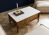 Couchtisch Mango 100x60x45 braun geölt / echter Marmor LOS ANGELES #05 Bild 2