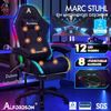 Gamer Stuhl Ergonomisch mit Massagefunktion Schwarz Bild 3