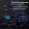 Gamer Stuhl Ergonomisch mit Massagefunktion Schwarz Bild 4