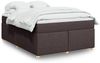 vidaXL Boxspringbett mit Matratze Dunkelbraun 160x200 cm Stoff Bild 1