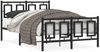vidaXL Bettgestell mit Kopf- und Fußteil Metall Schwarz 120x190 cm 374256 Bild 2
