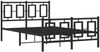 vidaXL Bettgestell mit Kopf- und Fußteil Metall Schwarz 120x190 cm 374256 Bild 3