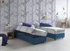 Dmora Einzelbett Adoxa, Bettkasten mit Stoffbezug, 100 % Made in Italy, seitliche Öffnung, geeignet für Matratze 80x190 cm, Blau Bild 2