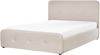 Polsterbett mit Bettkasten hochklappbar RENNES Beige 140x200 cm Bild 5