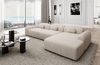 Ecksofa Barcelona L Form aus Samtstoff Kurz - Strukturstoff - beige - Rechts Bild 2