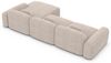 Ecksofa Barcelona L Form aus Samtstoff Kurz - Strukturstoff - beige - Rechts Bild 4