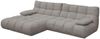 KAWOLA Sofa VIVIEN Ecksofa Feincord grau Longchair links 85 x 178 x 290 cm Bild 3