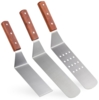 Grill-Pfannenwender-Set, 3-teilig, Edelstahl/Holz, 7x14 cm, 7x20,5 cm