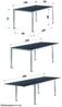 Sieger Exclusiv Exclusiv-Verlängerungstisch mit vivodur® Tischplatte, Aluminium Graphit, 165/225/285 x 74 x 95 Bild 4
