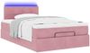 vidaXL Ottoman-Bett mit Matratze & LEDs Rosa 120x200 cm Samt 3312619 Bild 3