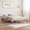vidaXL Massivholzbett ohne Matratze Wachsbraun 135x190 cm Kiefernholz 844842 Bild 1