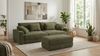 Big-Sofa 284 cm breit Wellenunterfederung Lounge-Couch Stauraum Cord Grün Bild 3