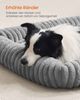FEANDREA Hundebett, orthopädisches Hundekörbchen, Hundekissen waschbar, weiche Polsterung, 106 x 75 x 20 cm, grau Bild 4