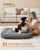 FEANDREA Hundebett, orthopädisches Hundekörbchen, Hundekissen waschbar, weiche Polsterung, 106 x 75 x 20 cm, grau Bild 2