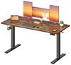 VASAGLE Elektrisch verstellbarer Stehtisch, Memory-Funktion mit 4 Höhen, Schreibtisch für Home Office, 140 x 60 cm, braun Bild 2
