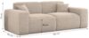 Sofa Designersofa CELES PREMIUM 2-Sitzer in Stoff Sven Rostbraun Bild 3