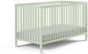 Kids Collective Babybett Kinderbett Gitterbett 60x120 & 70x140 cm mit Matratze höhenverstellbarer Lattenrost & herausnehmbare Sprossen stabiles Buchenholz | ab Geburt bis 3. Lebensjahr | grün Bild 2