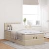 vidaXL Ottomane Bett mit Matratze & LEDs Creme 90x200 cm Stoff 3312448 Bild 4