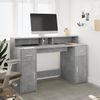 vidaXL LED-Schreibtisch Betongrau 140x55x91 cm Holzwerkstoff 3309423 Bild 3