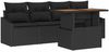 vidaXL Garten-Sofa-Set mit Speicher 5 pcs Schwarz Poly Rattan 3358508 Bild 2