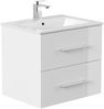Badmöbel Set Firenze 60 3tlg. Spiegelschrank & Seitenschrank weiß hochglanz : Weiss hochglanz Bild 2