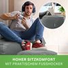 Green Bean® Sitzsack + Hocker, 2er Set, robust, waschbar, schmutzabweisend, Grau, 90 x 80 x 70 cm Bild 4