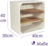 CHICCIE Weinregal Wino Flaschenregal aus Holz Weiß Geflammt 2x Regal, 1-tlg. Bild 3