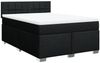 vidaXL Boxspringbett mit Matratze Schwarz 140x200 cm Stoff Bild 2