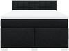vidaXL Boxspringbett mit Matratze Schwarz 140x200 cm Stoff Bild 4