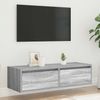 vidaXL TV-Schrank mit LED-Leuchten Grau Sonoma 100x35,5x25 cm 860243 Bild 4
