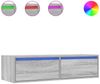 vidaXL TV-Schrank mit LED-Leuchten Grau Sonoma 100x35,5x25 cm 860243 Bild 2