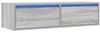 vidaXL TV-Schrank mit LED-Leuchten Grau Sonoma 100x35,5x25 cm 860243 Bild 3