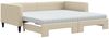 vidaXL Tagesbett Ausziehbar mit Matratzen Creme 100x200 cm Stoff 3196605 Bild 2