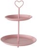 BOLTZE Etagere rosa Herz H25cm matt Bild 1
