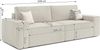 AX LIVING Cord Sofa Talaton 248cm Creme Sofa mit Kissen Schlaffunktion Bild 5