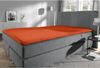 Erwin Müller 'Freising' Spannbettlaken, Gummizug: Rundumgummi, 1 Stück, Elasthan-Jersey-Stretch Uni, Apfelsine, Topper | 90x190 - 100x220 cm Bild 4