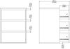Dmora Kommode Adonino, Mehrzweckkommode, Schlafzimmerkommode, Schrank mit Schubladen, 51x40 h70 cm, Weiß Bild 3