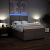 vidaXL Boxspringbett mit Matratze Taupe 160x200 cm Stoff 3292836 Bild 5