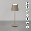 ROXI Tischleuchte, Dark-Greige, Akkubetrieb, Sensordimmer, 1xLED 1,5W, 220/2700/3500K, 140lm Bild 4