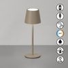 ROXI Tischleuchte, Dark-Greige, Akkubetrieb, Sensordimmer, 1xLED 1,5W, 220/2700/3500K, 140lm Bild 5