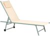 Gartenliege 2er Set SORONI mit Relaxfunktion Metall Beige Bild 5