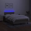 Boxspringbett mit Matratze & LED Stoff Taupe 120x200 cm, Härtegrad: H2 [3132985] Bild 4