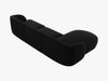 Micadoni Ecksofa Miley 4-Sitzer Links Samt Bluvel Schwarz Bild 3