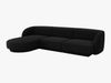 Micadoni Ecksofa Miley 4-Sitzer Links Samt Bluvel Schwarz Bild 2