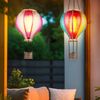 2er Set LED Solarleuchte, Heißluftballon, Feuer Effekt, H 46,5 cm Bild 2