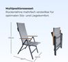 Klappsessel Genua Premium Multipositionssessel Woodlook Armlehne Grau Bild 3